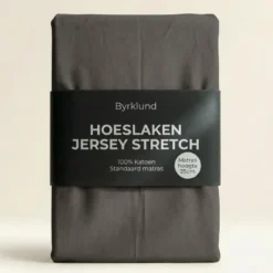 Hoeslaken Katoen - Jersey Stretch - Antraciet
