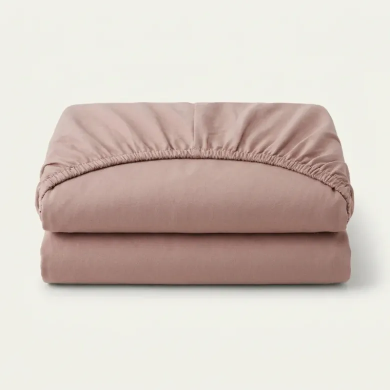 Hoeslaken Katoen - Jersey Stretch - Oud Roze