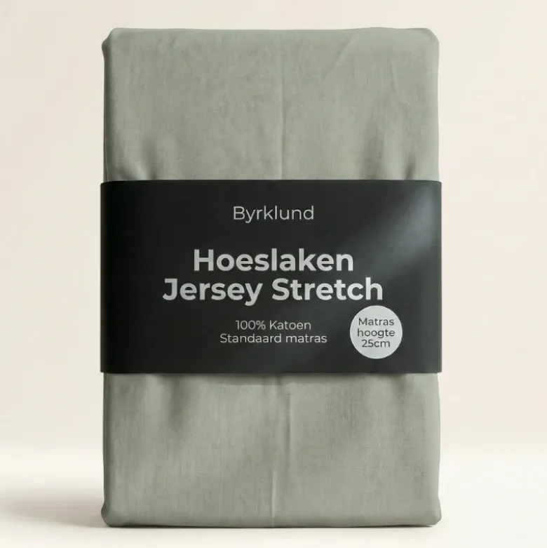 Hoeslaken Katoen - Jersey Stretch - Groen