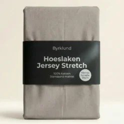 Hoeslaken Katoen - Jersey Stretch - Lichtgrijs