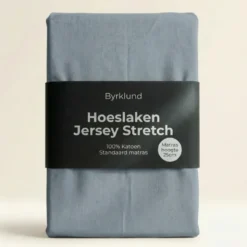 Hoeslaken Katoen - Jersey Stretch - Blauw
