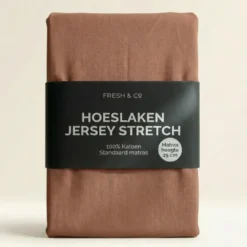 Hoeslaken - Katoen Jersey Stretch - Cognac