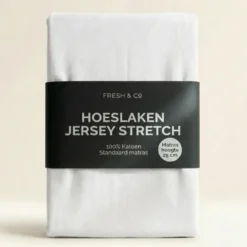 Hoeslaken - Katoen Jersey Stretch - Wit