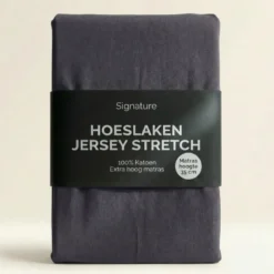 Hoeslaken - Katoen Jersey Stretch - Extra Hoog - Donker grijs