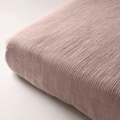Hoeslaken Katoen Mousseline - Roze