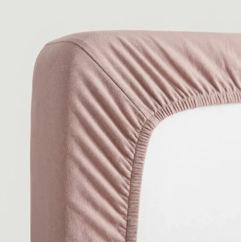 Hoeslaken Katoen - Oud Roze