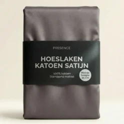 Hoeslaken - Katoen Satijn - Antraciet