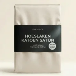 Hoeslaken - Katoen Satijn - Crème