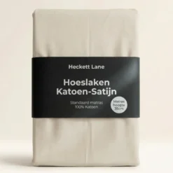 Hoeslaken Katoen-Satijn - Off-White