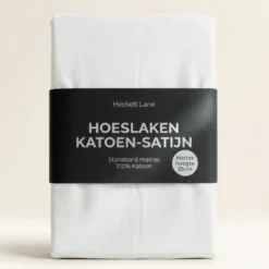 Hoeslaken Katoen-Satijn - Wit