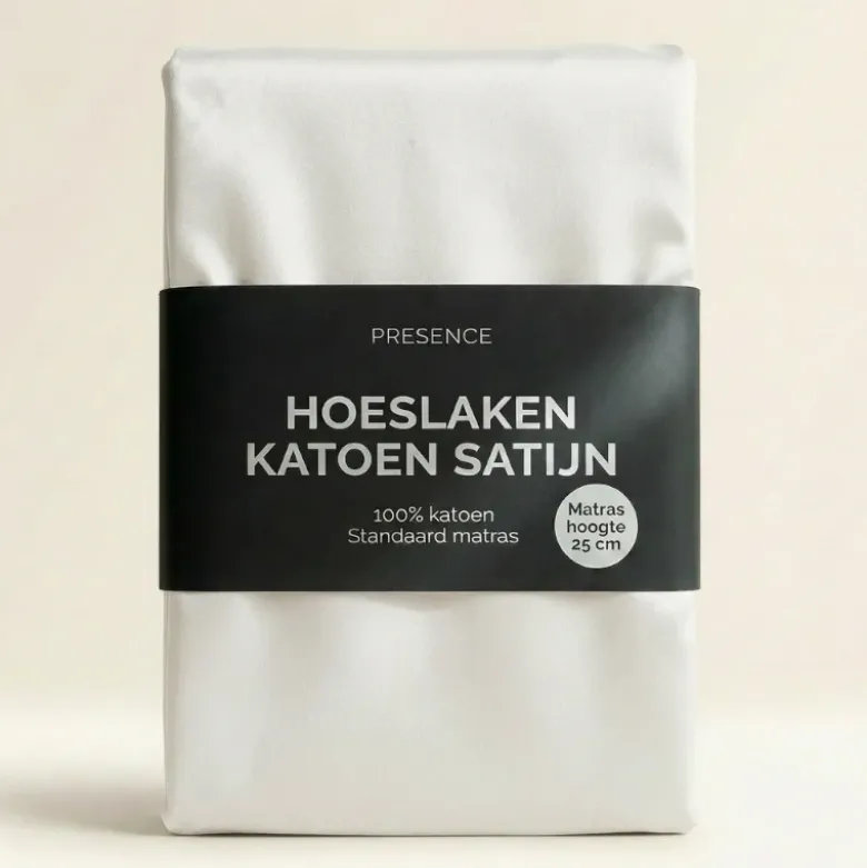 Hoeslaken - Katoen Satijn - Wit