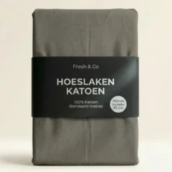 Hoeslaken - Katoen - Truffel
