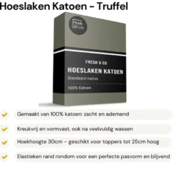Hoeslaken - Katoen - Truffel
