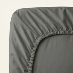 Hoeslaken Percale-Katoen - Donkergrijs