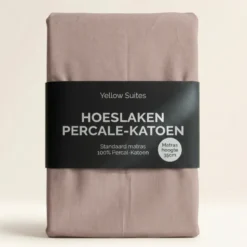 Hoeslaken Percale-Katoen - Oud Roze