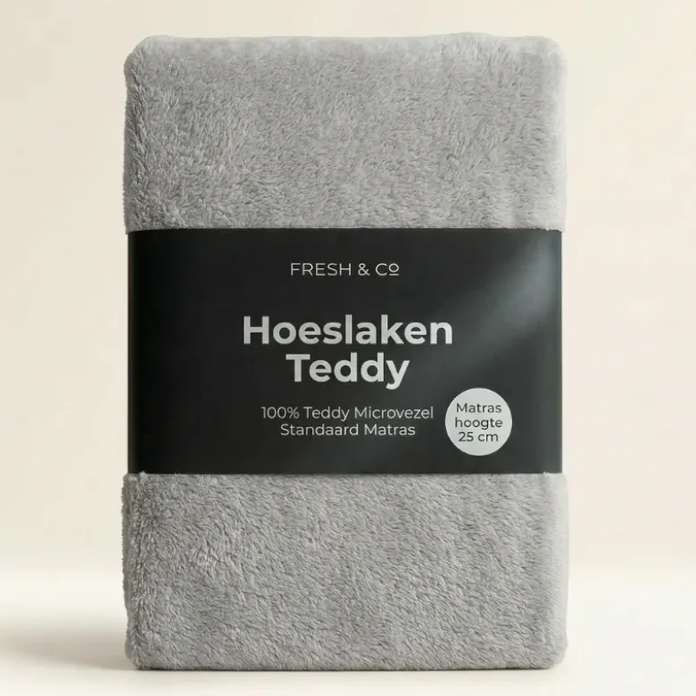 Hoeslaken Teddy - Lichtgrijs