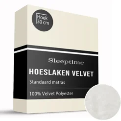 Hoeslaken - Velvet - Crème