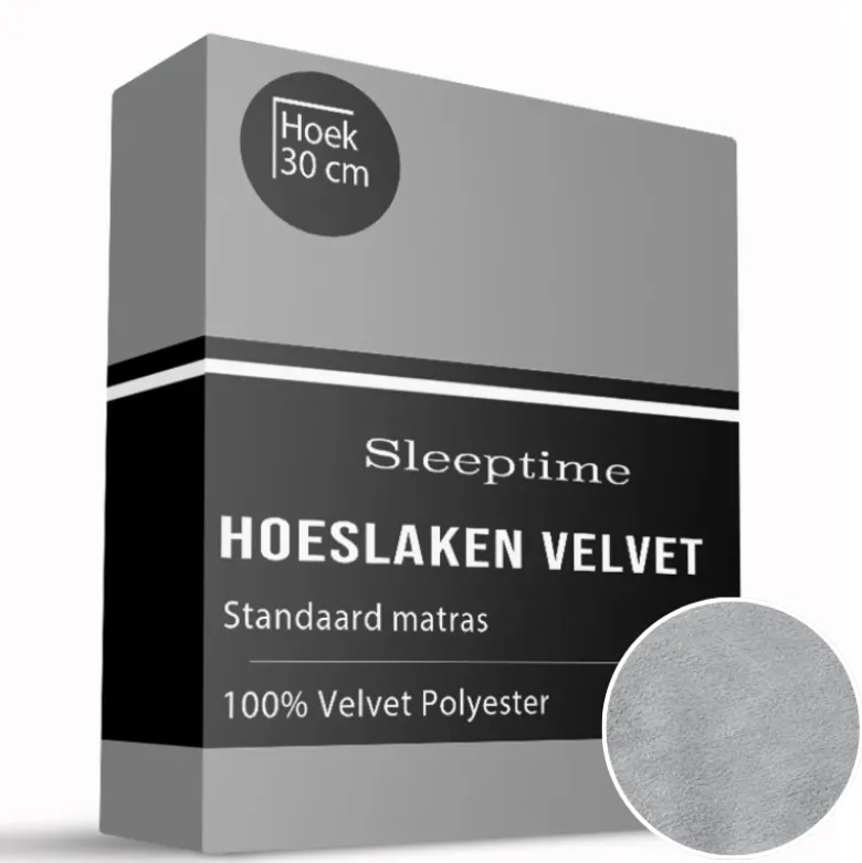 Hoeslaken - Velvet - Grijs
