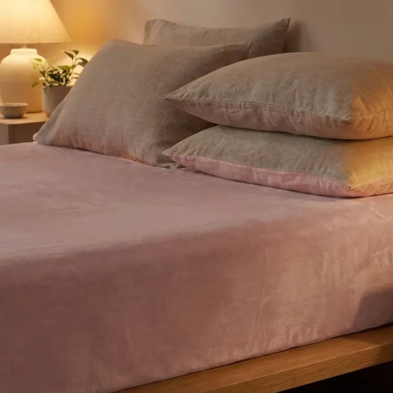 Hoeslaken Velvet - Roze