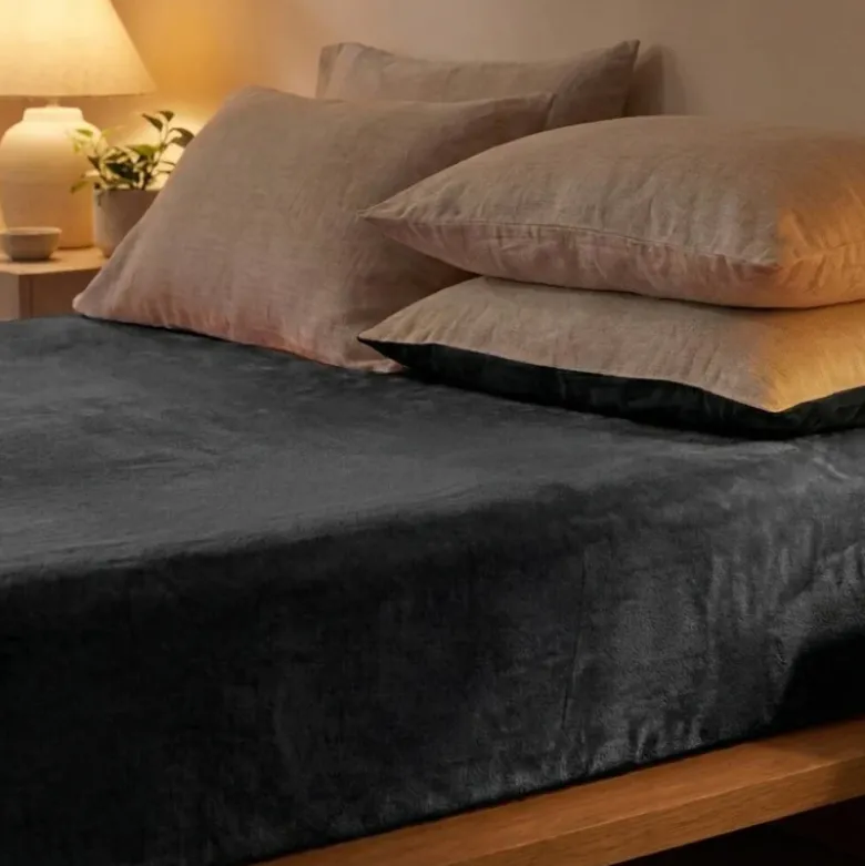Hoeslaken Velvet - Zwart