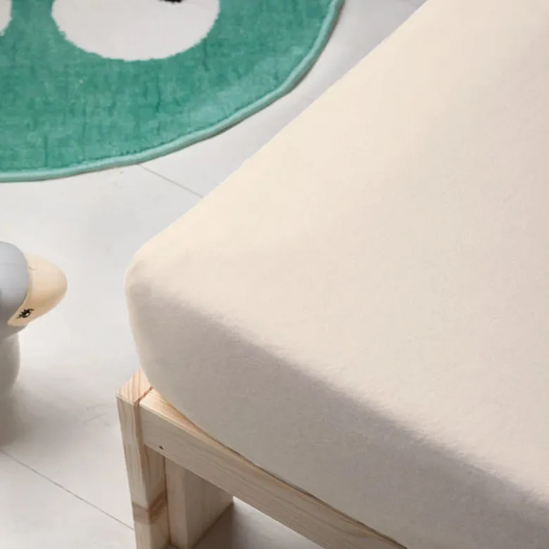 Kinder Hoeslaken - Katoen Jersey Stretch - Creme