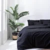 Kussenslopen Percale Katoen: 2-PACK - Zwart