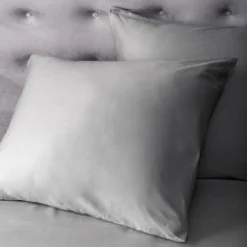 Kussenslopen Satijn Zilver: 2-PACK