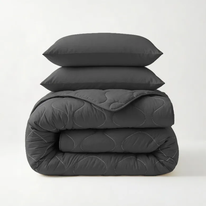 Lazy Dekbed Zonder Overtrek - Antraciet