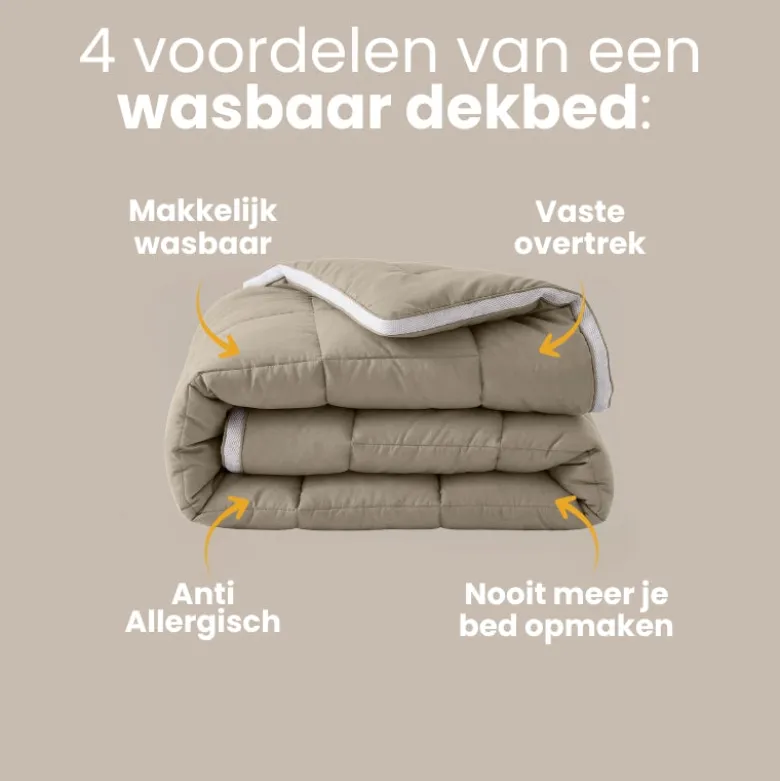 Lazy Dekbed Zonder Overtrek - 3D Air - Taupe