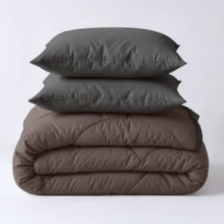 Lazy Dekbed Zonder Overtrek - Double Face - Bruin/Antraciet