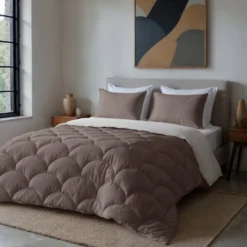 Lazy Dekbed Zonder Overtrek - Double Face - Bruin/Off White