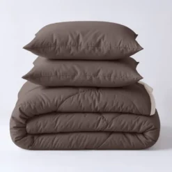 Lazy Dekbed Zonder Overtrek - Double Face - Bruin/Off White