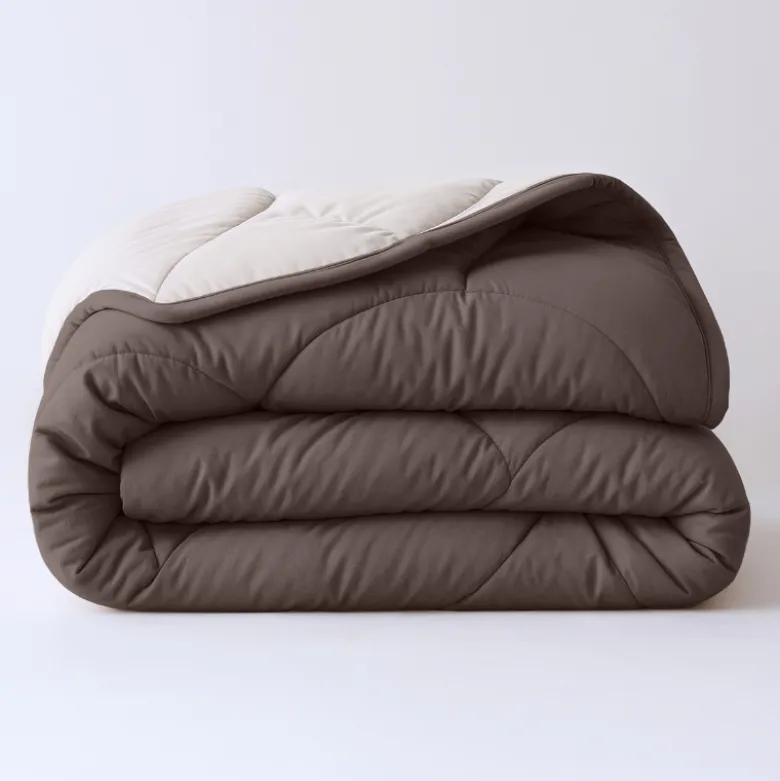 Lazy Dekbed Zonder Overtrek - Double Face - Bruin/Off White