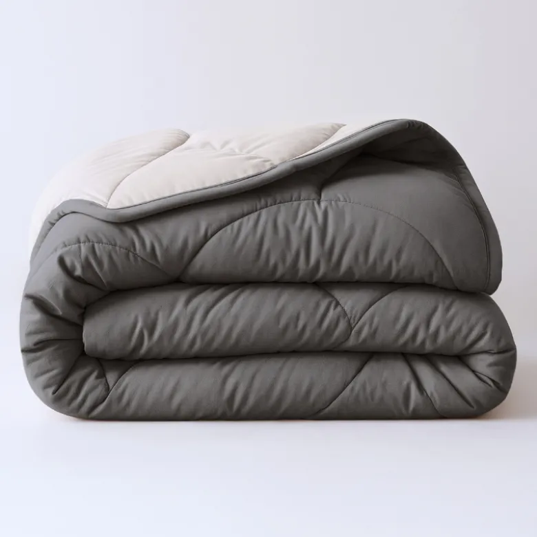 Lazy Dekbed Zonder Overtrek - Double Face - Antraciet/Off White