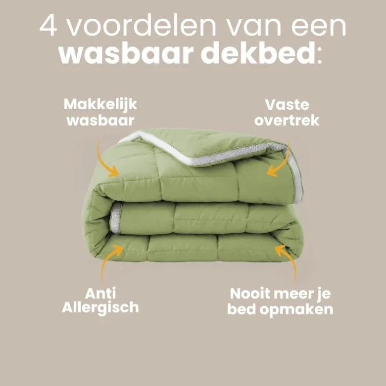 Lazy Dekbed Zonder Overtrek - 3D Air - Groen