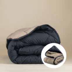 Lazy Dekbed Zonder Overtrek - Double Face - Antraciet /Taupe