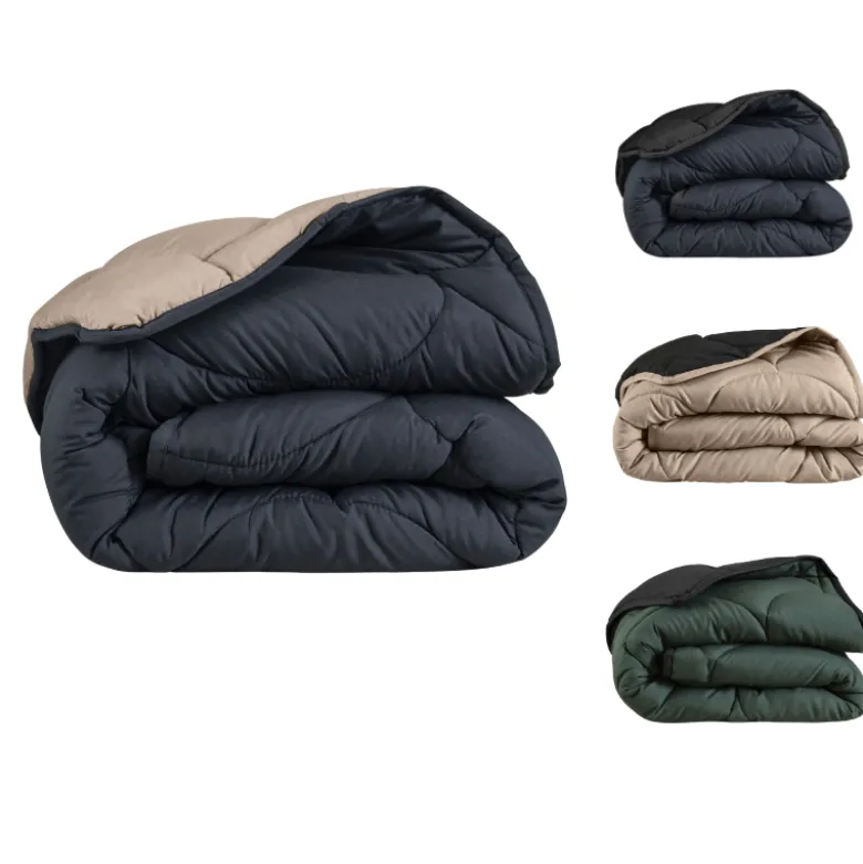Lazy Dekbed Zonder Overtrek - Double Face - Antraciet /Taupe