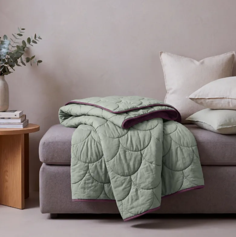 Lazy Dekbed Zonder Overtrek - Groen/Rose