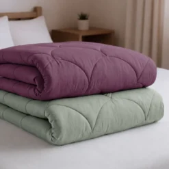 Lazy Dekbed Zonder Overtrek - Groen/Rose