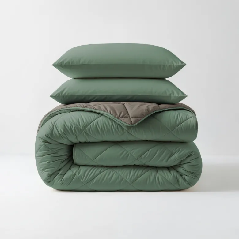 Lazy Dekbed Zonder Overtrek - Groen/Kaki