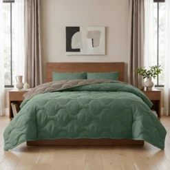 Lazy Dekbed Zonder Overtrek - Groen/Kaki