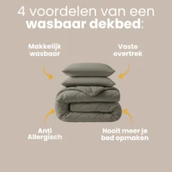 Lazy Dekbed Zonder Overtrek - Kaki