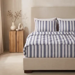 Lazy Dekbed Zonder Overtrek met Instopstrook - Katoen - Royal Stripe