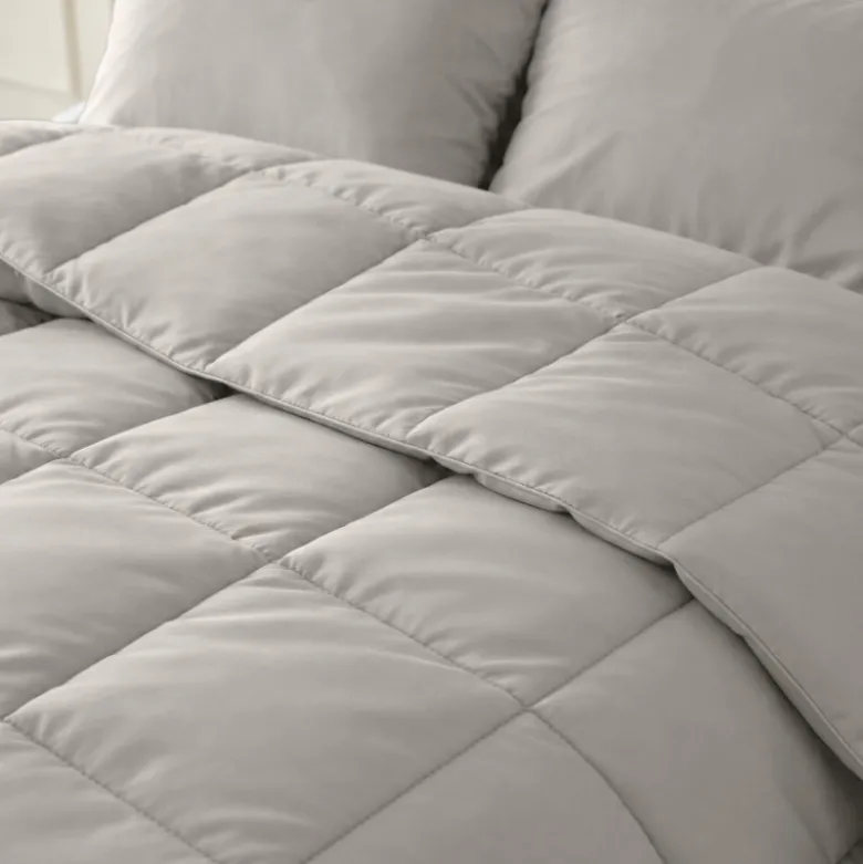 Lazy Dekbed Zonder Overtrek - Percale Katoen - Taupe/Grijs