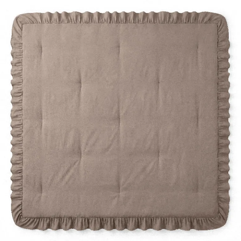 Lazy Dekbed Zonder Overtrek Ruffles - Taupe