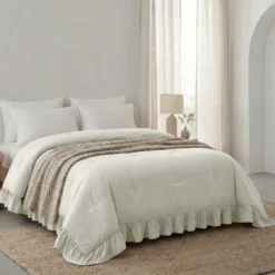 Lazy Dekbed Zonder Overtrek Ruffles - Off White