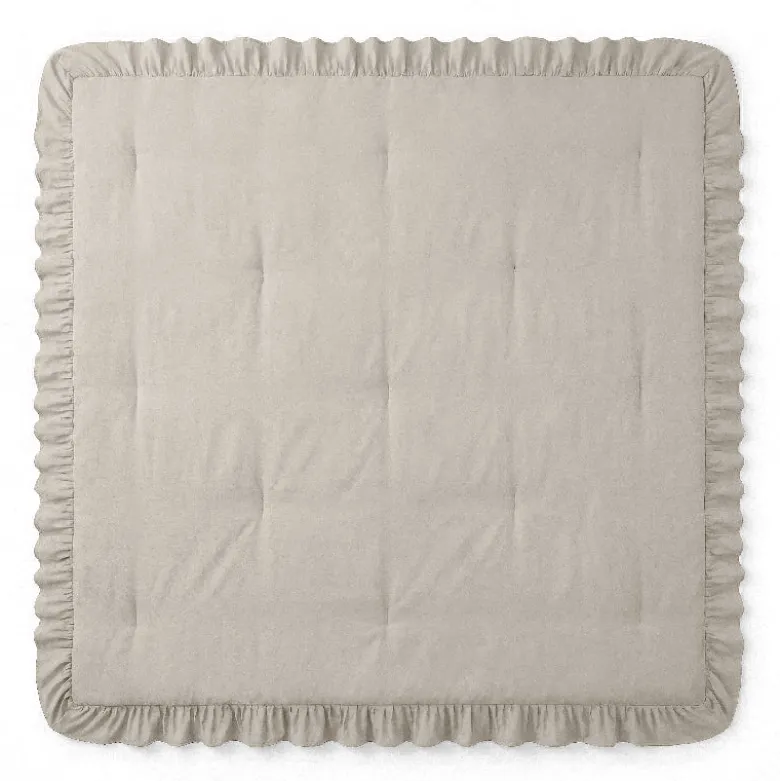 Lazy Dekbed Zonder Overtrek Ruffles - Taupe/Grijs