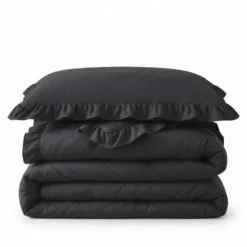 Lazy Dekbed Zonder Overtrek Ruffles - Antraciet