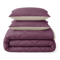 Lazy Dekbed Zonder Overtrek - Taupe/Rose