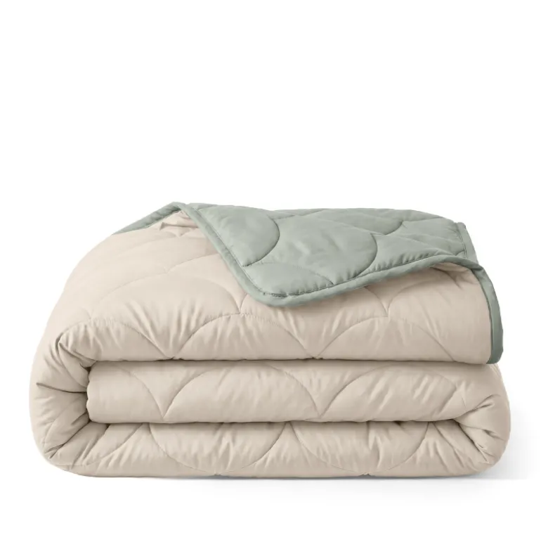 Lazy Dekbed Zonder Overtrek - Taupe/Groen